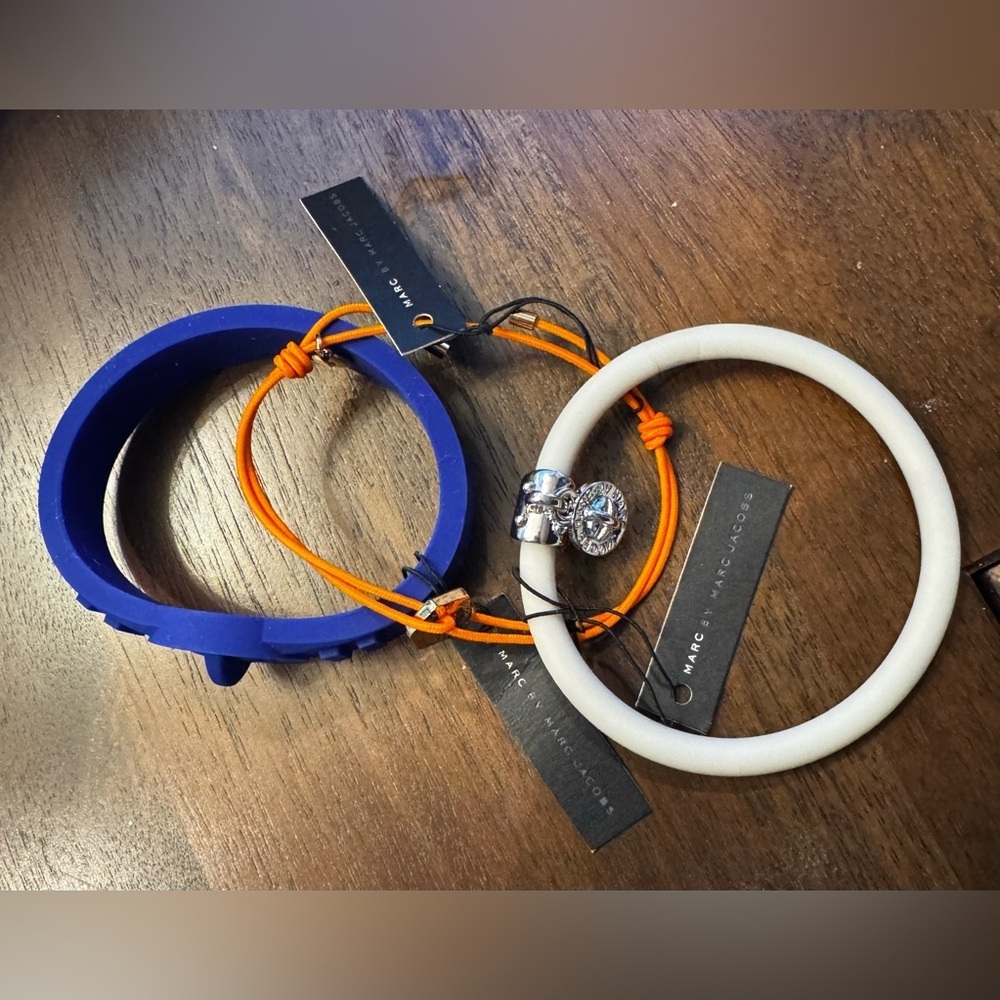 Marc by Marc Jacobs Bracelet Bundle - Blue, Orange and Gray NWT